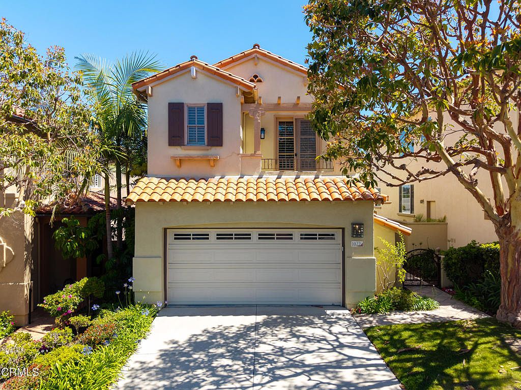Spanish Mediterranean front elevation of 1022 Corte Augusta at Golf Villas, Camarillo