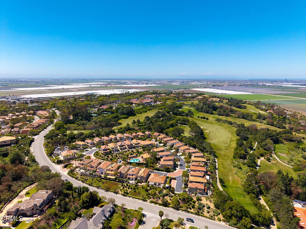 Aerial view of Golf Villas enclave above Spanish Hills Country Club